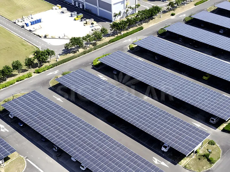 Hệ thống giá đỡ xe hơi bằng nhôm năng lượng mặt trời 2MW